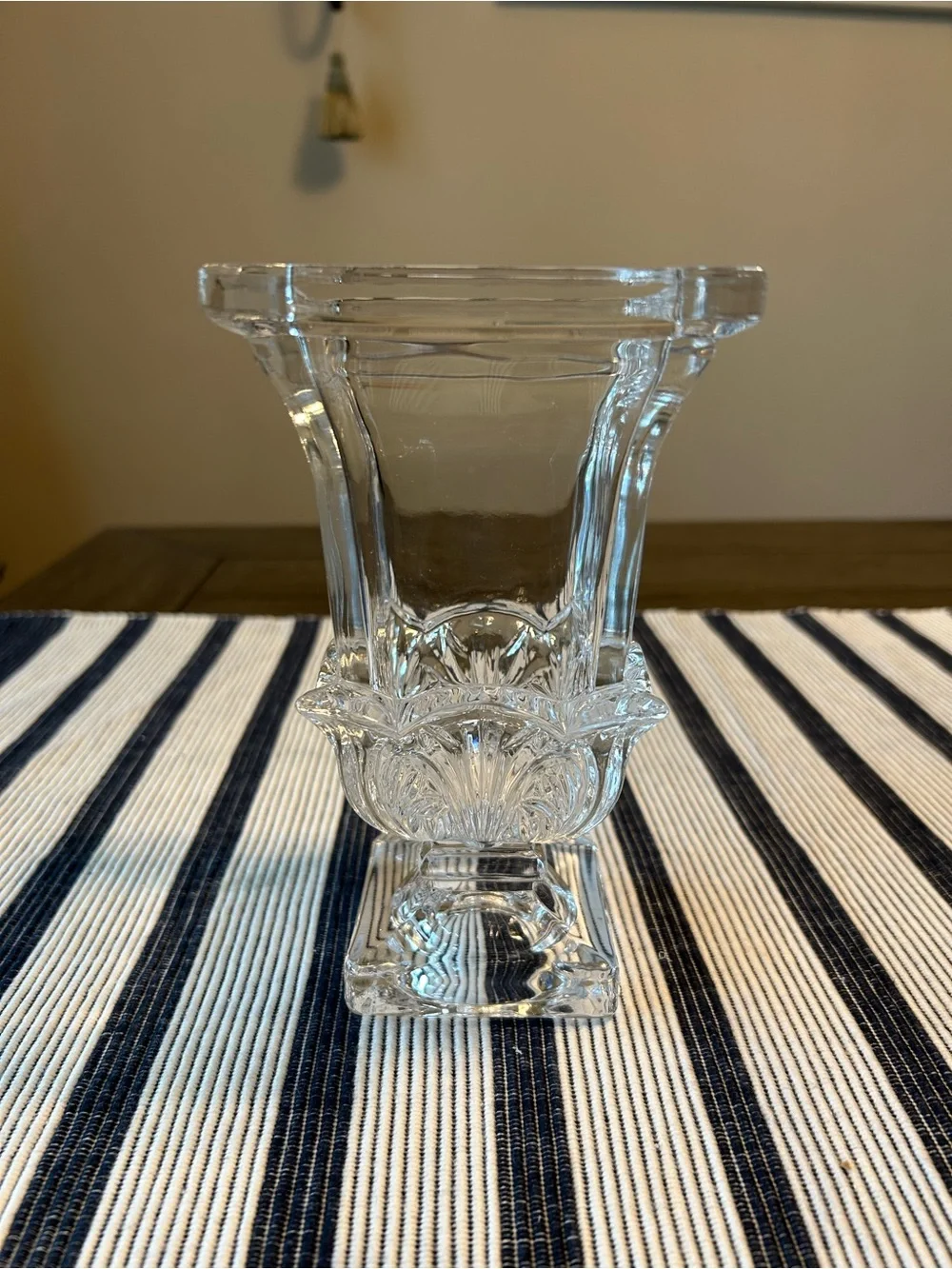 Crystal Clear Decorative Glass Vase - Clear
